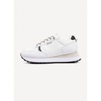 Black And White Polyethylene Athletic Sneakers