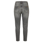 Grey Cotton Women Jeans