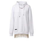 White Cotton Women's Sweatshirt