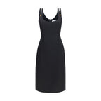 Black Wool Oves Aries Casual Dress