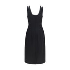 Black Wool Oves Aries Casual Dress