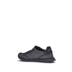 Black Fabric Athletic Sneakers