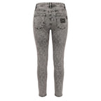 Grey Cotton Women Jeans