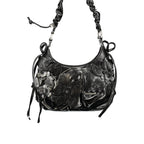 Nero Polyurethane Women's Bag with Adjustable Strap