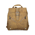 Brown Polyurethane Women's Backpack for Trendy Adventures