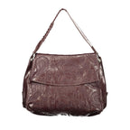 Brown Polyurethane Women Bag