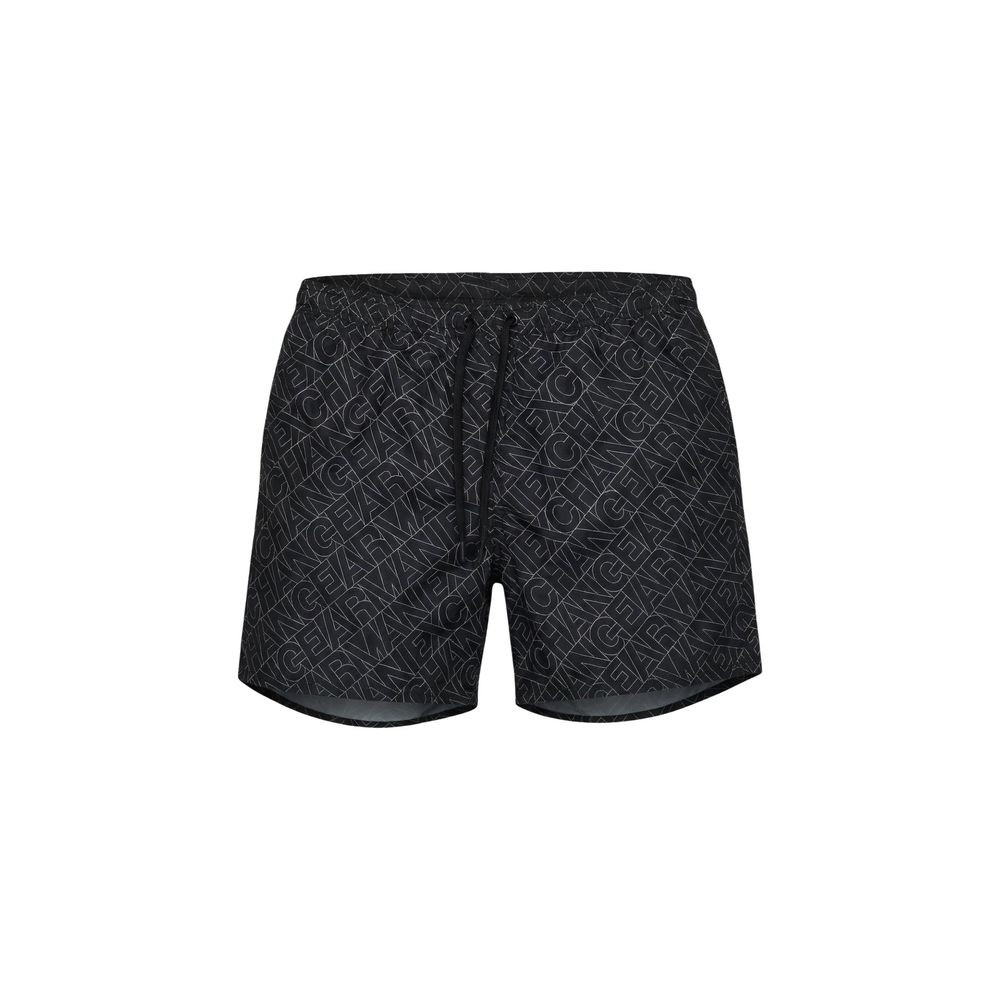 Black Polyester Swim Shorts