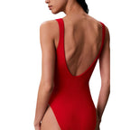 Red Polyamide One-Piece Swimsuit