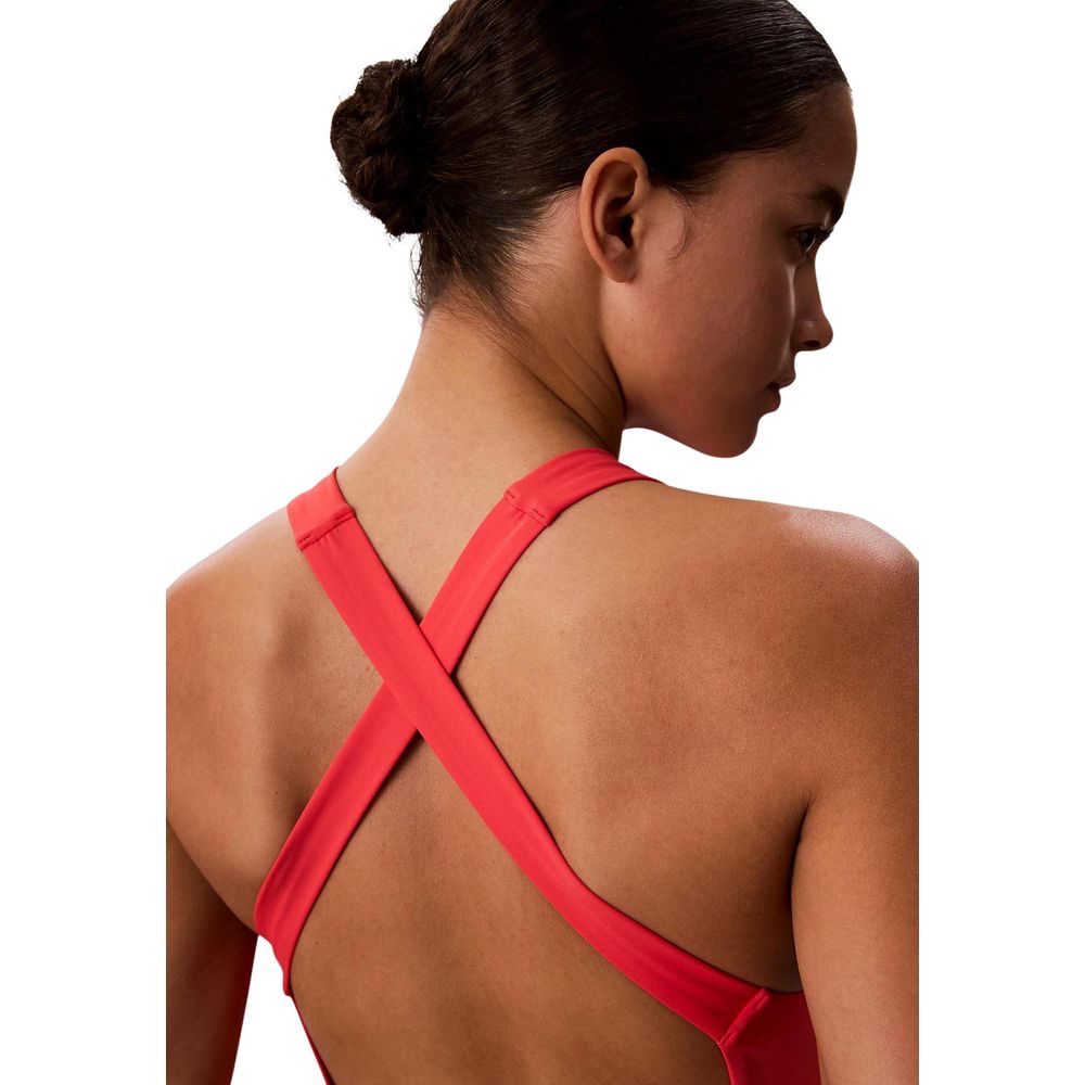 Orange Recycled Polyester One-Piece Swimsuit