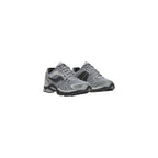Gray Synthetic Athletic Sneakers