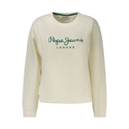 White Cotton Blend Women's Sweatshirt