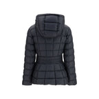 Black Polyester Full-Length Jacket