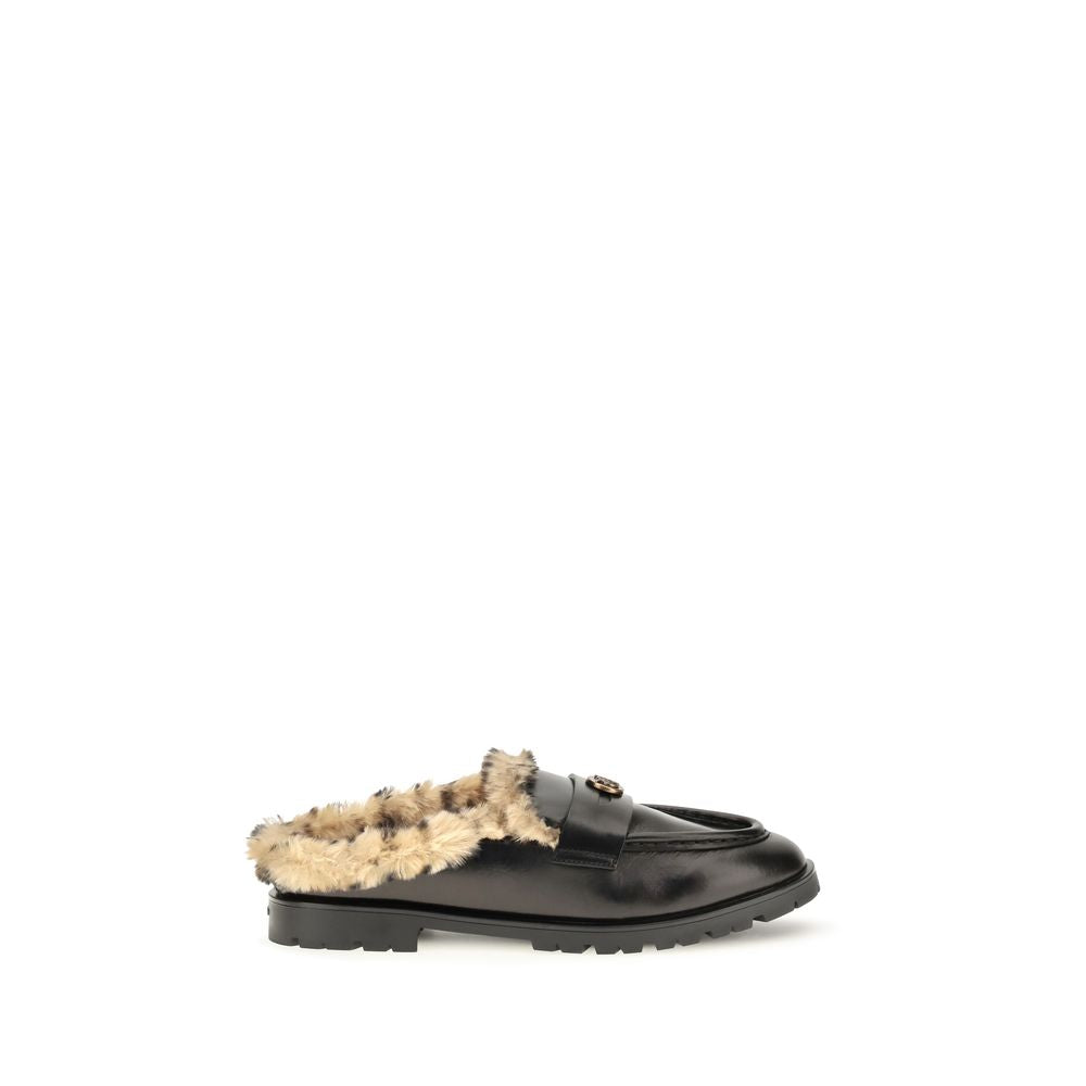 Black Calf Leather Bos Taurus Mules