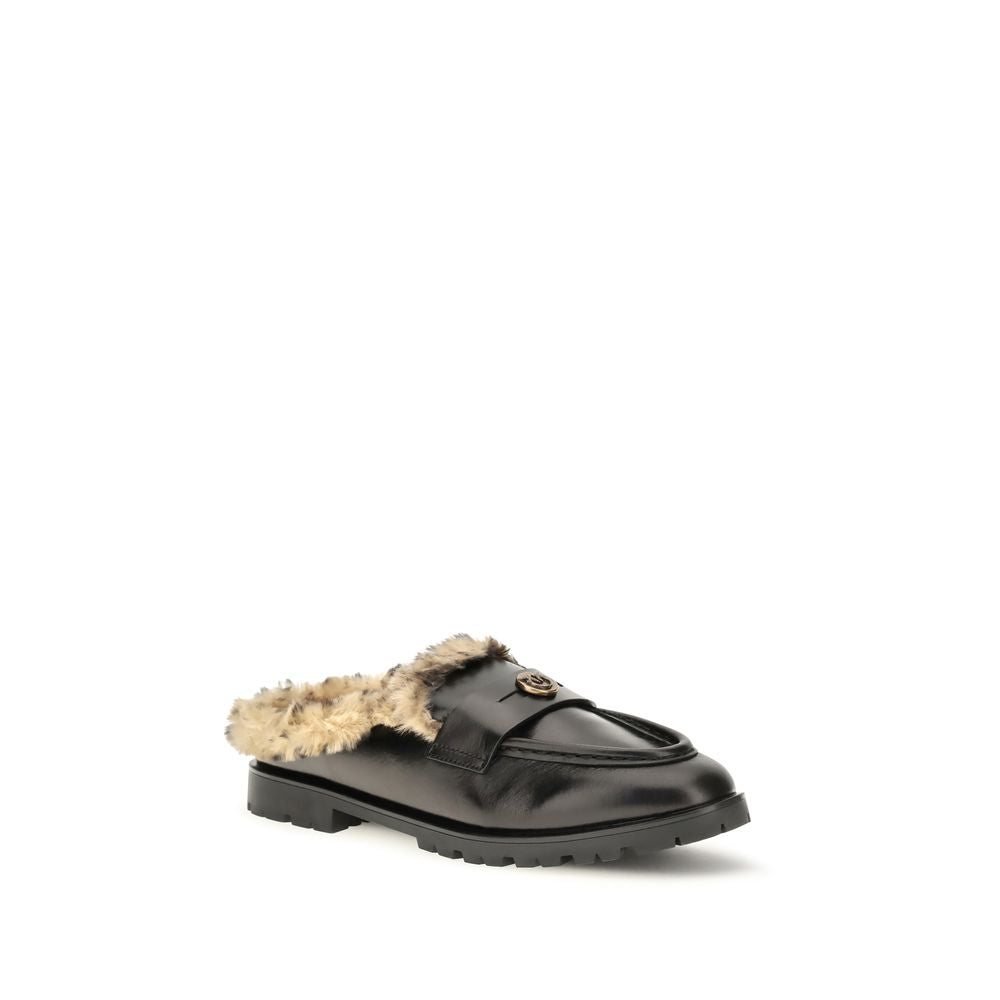 Black Calf Leather Bos Taurus Mules