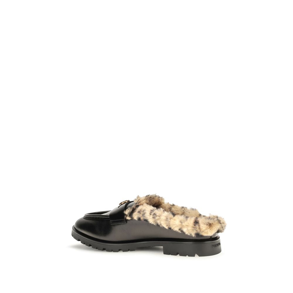Black Calf Leather Bos Taurus Mules