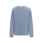 Blue Cotton Long Sleeve T-Shirt