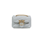 Gray Leather Handbag