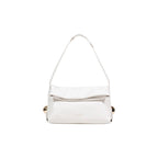 Cream Polyethylene Clutch Bag