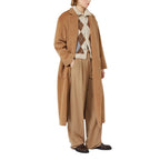 Brown Virgin Wool Casual Pants