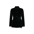Black Cotton Full-Length Jacket