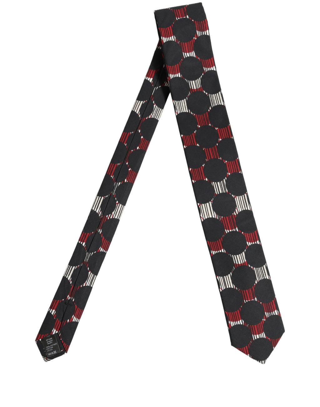 Multicolor Cotton Geometric Adjustable Tied Necktie Tie