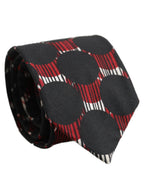 Multicolor Cotton Geometric Adjustable Tied Necktie Tie