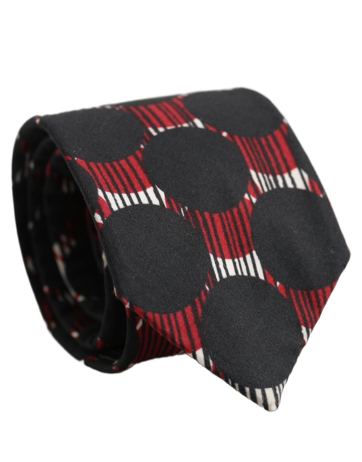 Multicolor Cotton Geometric Adjustable Tied Necktie Tie