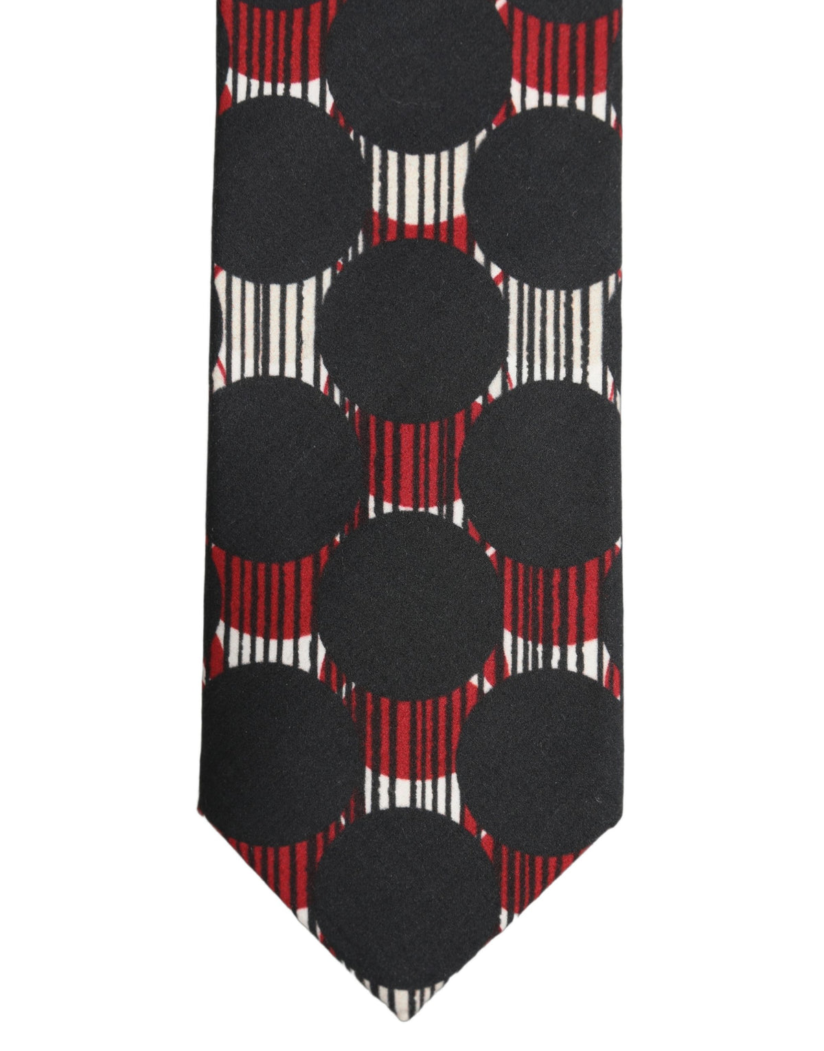 Multicolor Cotton Geometric Adjustable Tied Necktie Tie