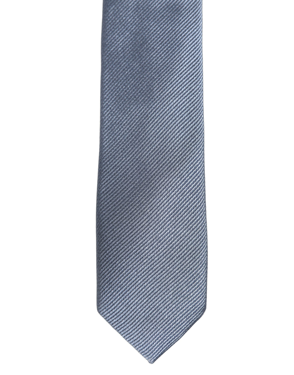 Men Light Blue Textured Silk Adjustable Tied Necktie Tie