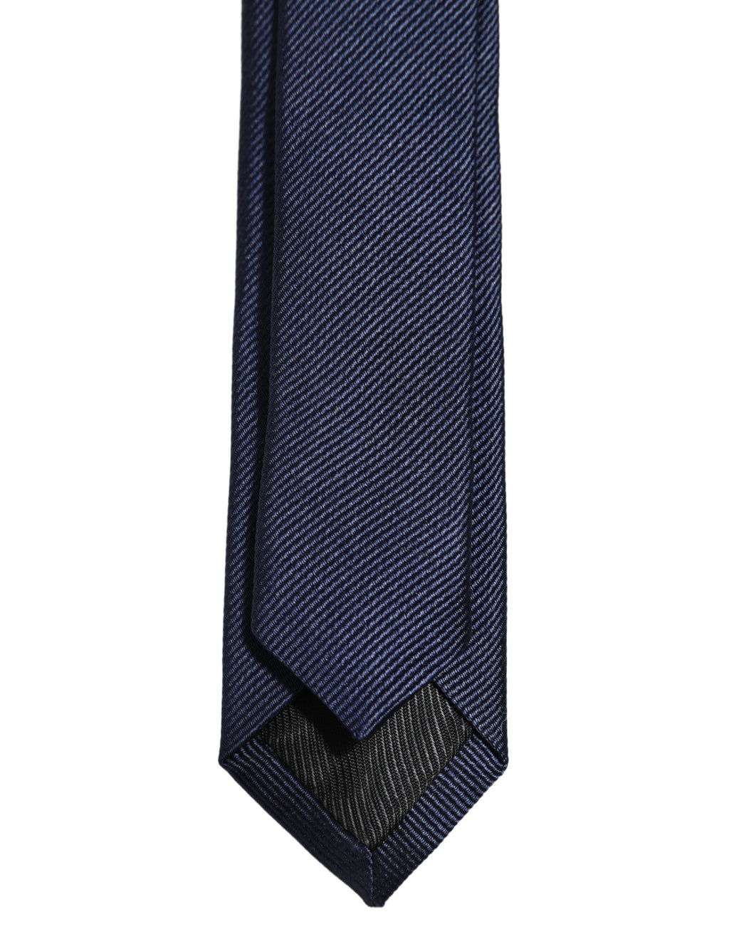 Men Dark Blue Textured Silk Adjustable Tied Necktie Tie