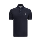 Blue Cotton Polo Shirt
