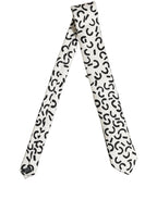 Men Cream Silk Abstract Adjustable Tied Necktie Tie