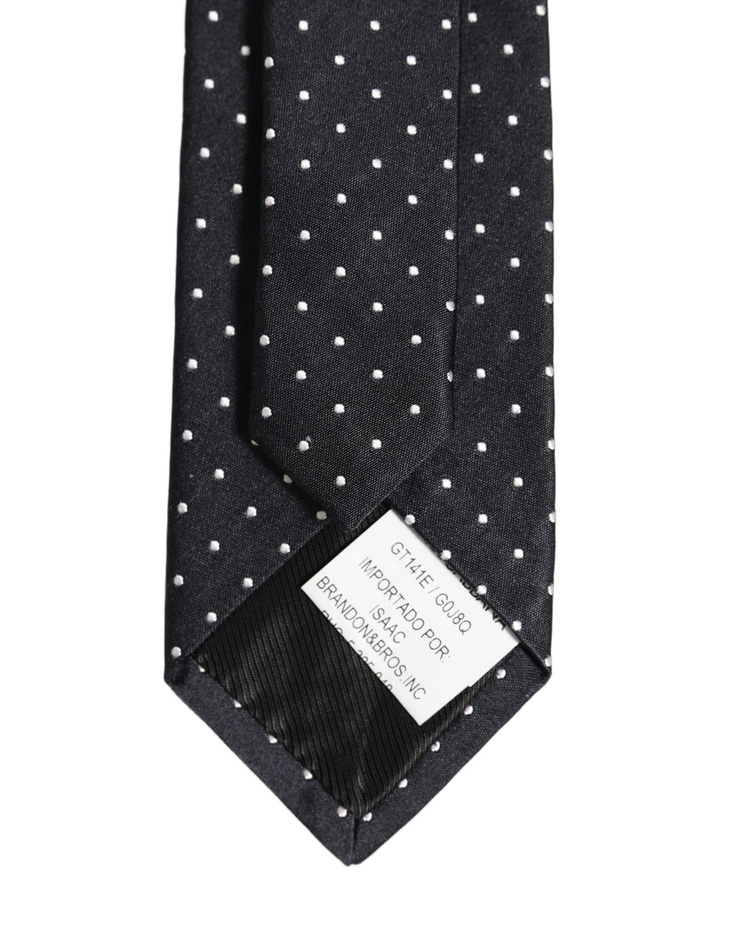 Dark Blue Silk Polka Dot Adjustable Tied Men Necktie Tie