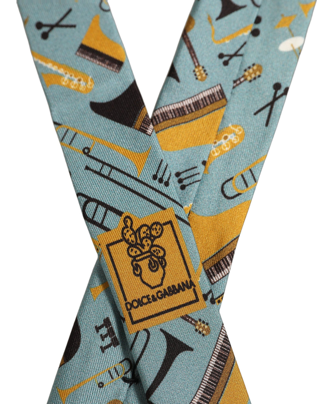 Light Blue Instruments Adjustable Tied Men Necktie Tie