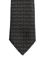 Dark Gray Silk DG Monogram Adjustable Tied Necktie Tie