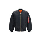 Black Nylon Bomber