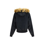 Black Nylon Bomber