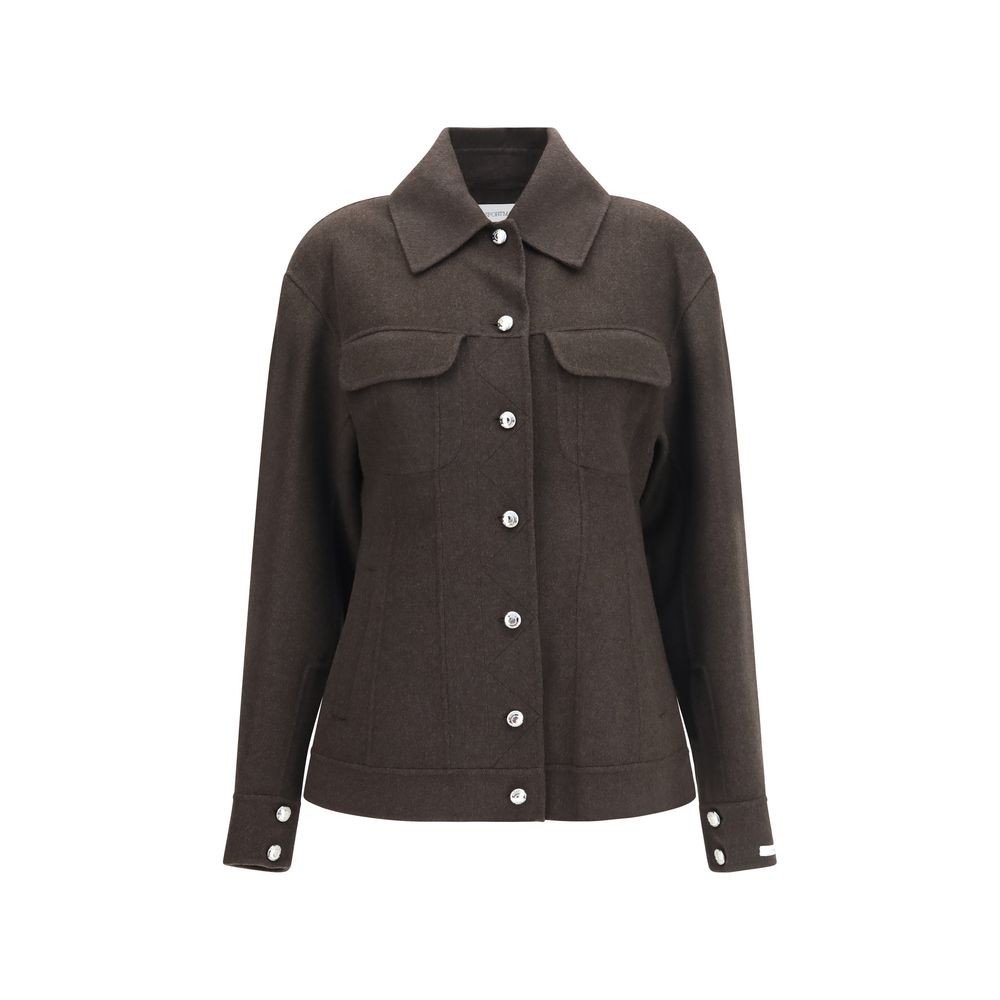 Brown Wool Oves Aries Full-Length Jacket