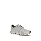 Gray Polyester Athletic Sneakers