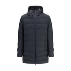Gray Polyester Full-Length Jacket