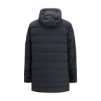 Gray Polyester Full-Length Jacket