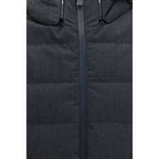Gray Polyester Full-Length Jacket