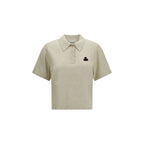 Gray Cotton Polo Shirt