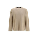 Beige Paper Long Sleeve T-Shirt