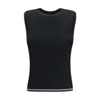 Black Wool Oves Aries Sleeveles T-Shirt