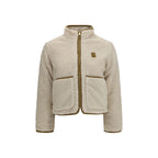 Beige Polyester Full-Length Jacket