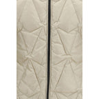 Beige Goose Down Full-Length Jacket