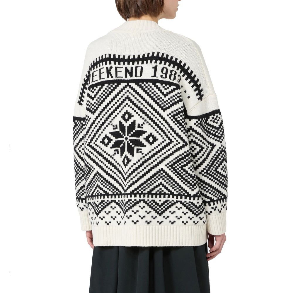 White Virgin Wool Cardigan