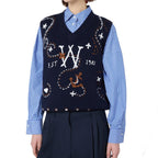 Blue Virgin Wool Waistcoat