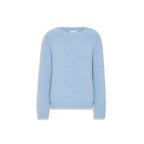 Blue Alpaca Leather Sweatshirt